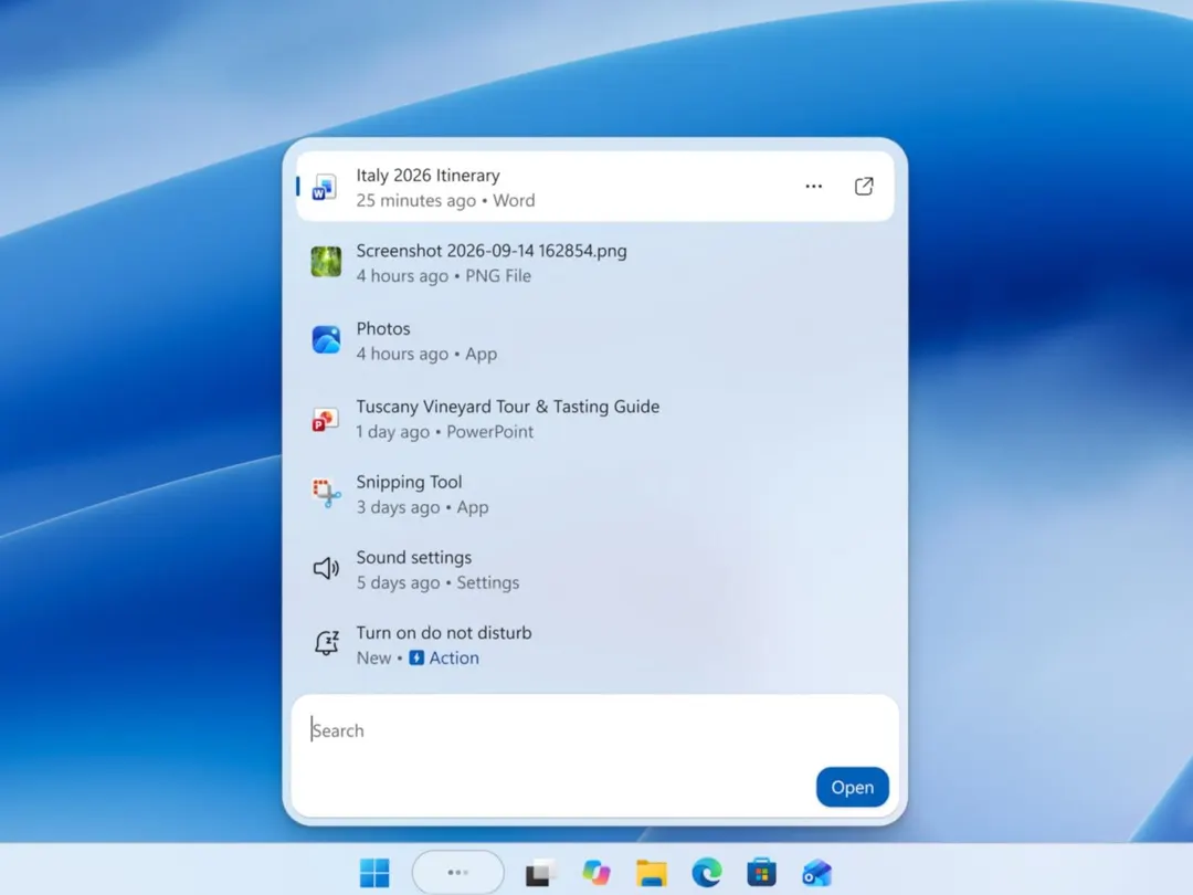 Microsoft переработала поиск в Windows 11 с запуском действий
