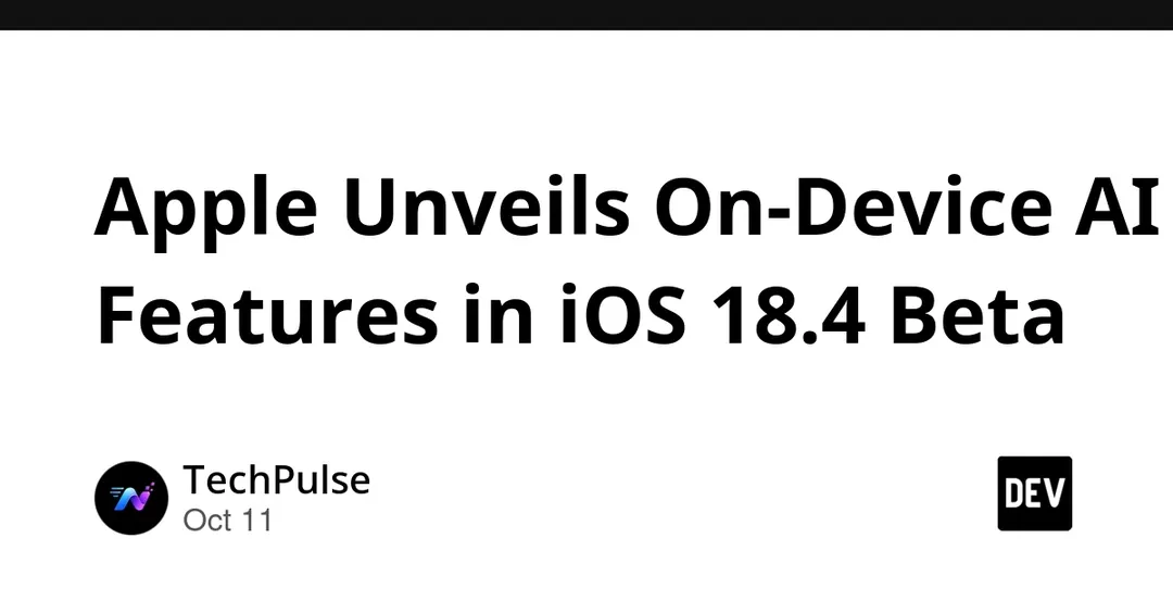Apple встроила генеративный ИИ в iOS 18.4 beta