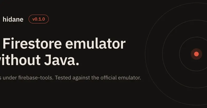 hidane 0.1.0 — эмулятор Firestore на Rust без Java