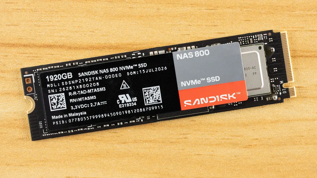 Обзор Sandisk NAS 800: SSD для NAS на PCIe 5.0 с ресурсом до 14 ПБ