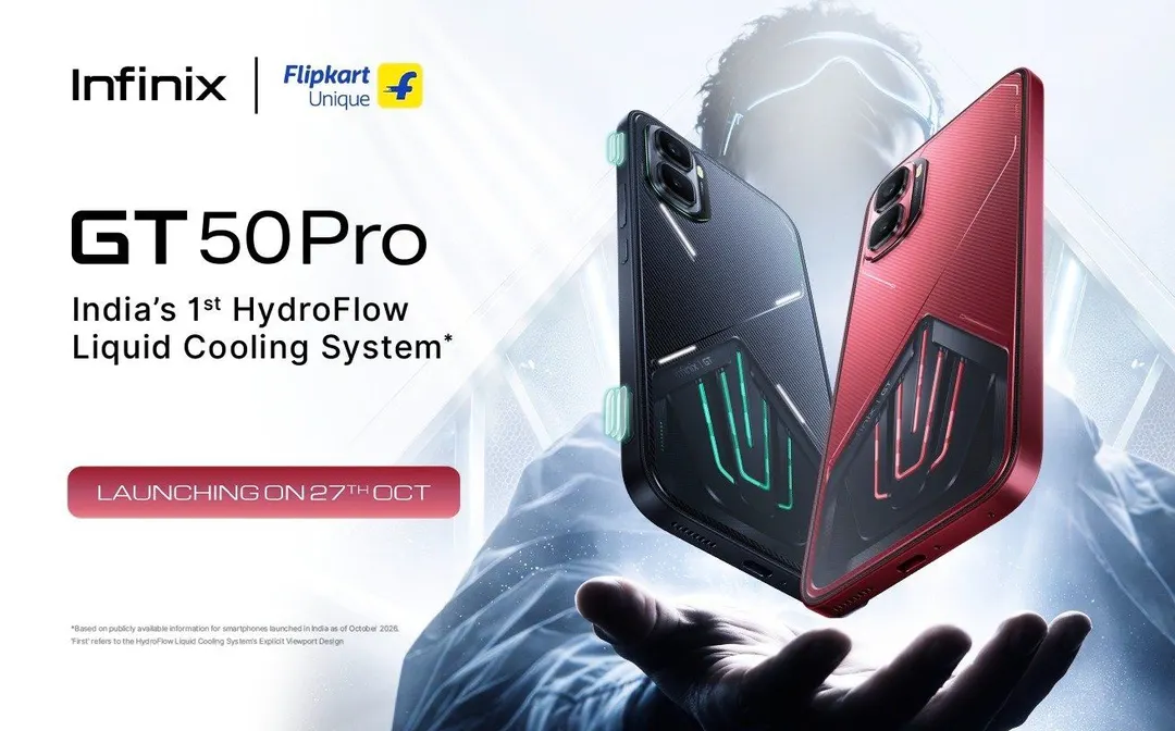 Infinix GT 50 Pro с видимым жидкостным охлаждением выйдет в Индии 27 октября