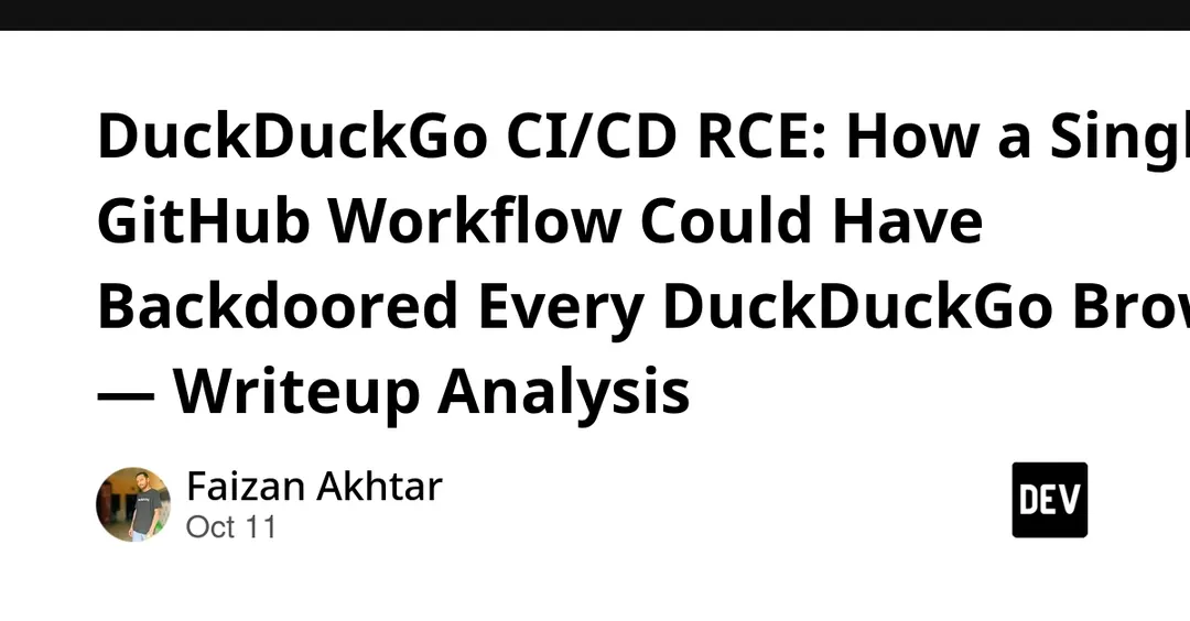 DuckDuckGo: RCE в GitHub Actions мог отравить все браузеры