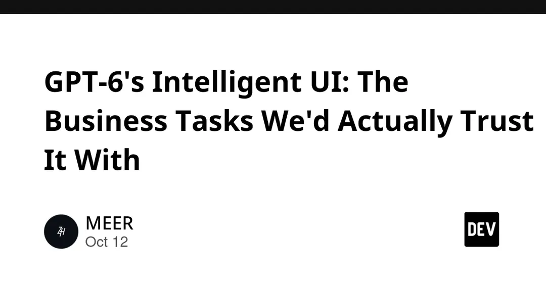 OpenAI выпустила GPT-6 с Intelligent UI — интерфейсы прямо в чате
