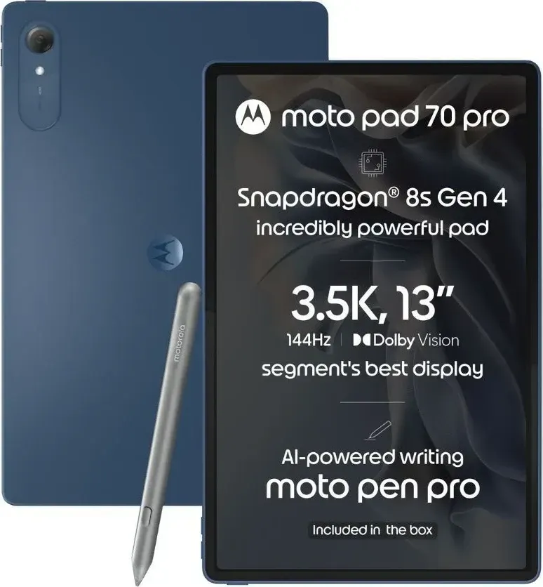 Motorola Moto Pad 70 Pro: 13-дюймовый планшет на Snapdragon 8s Gen 4