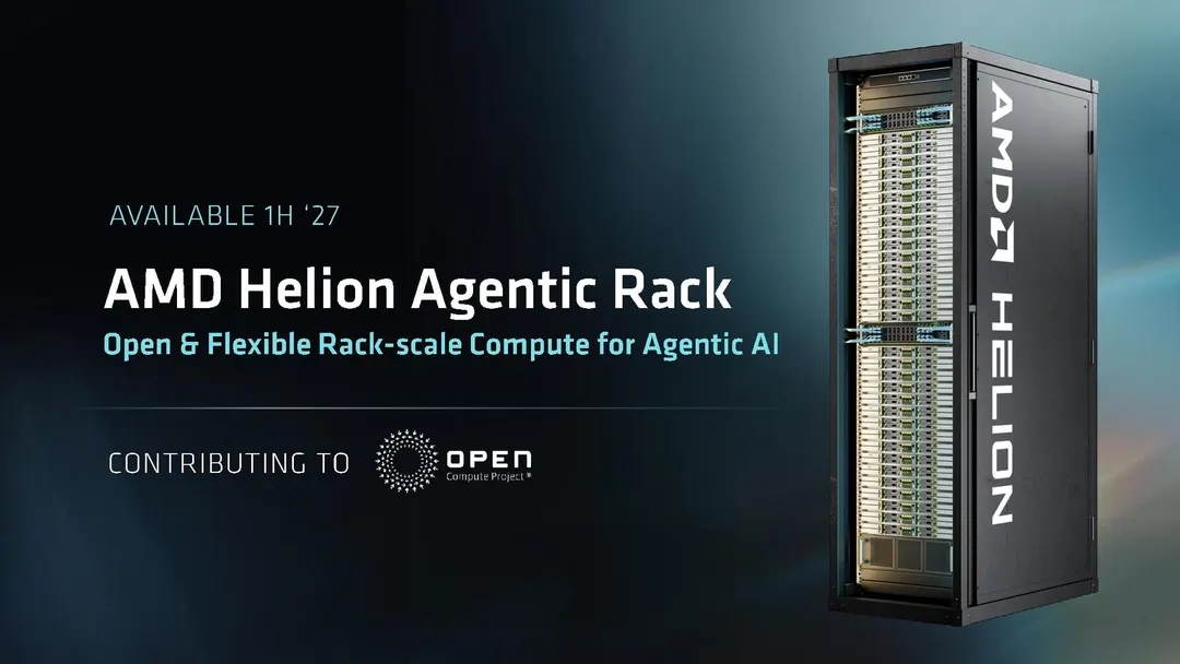 AMD представила референсную стойку Helion для агентных ИИ-серверов