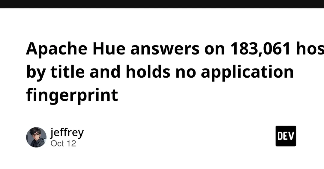 ZoomEye нашла 183 061 хост с Apache Hue, но без фингерпринта приложения