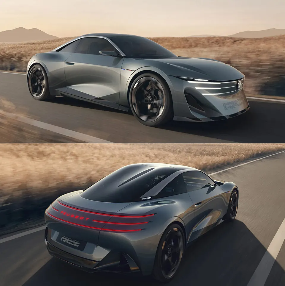 Peugeot показала концепт RCZ Vision с зарядкой за 10 минут