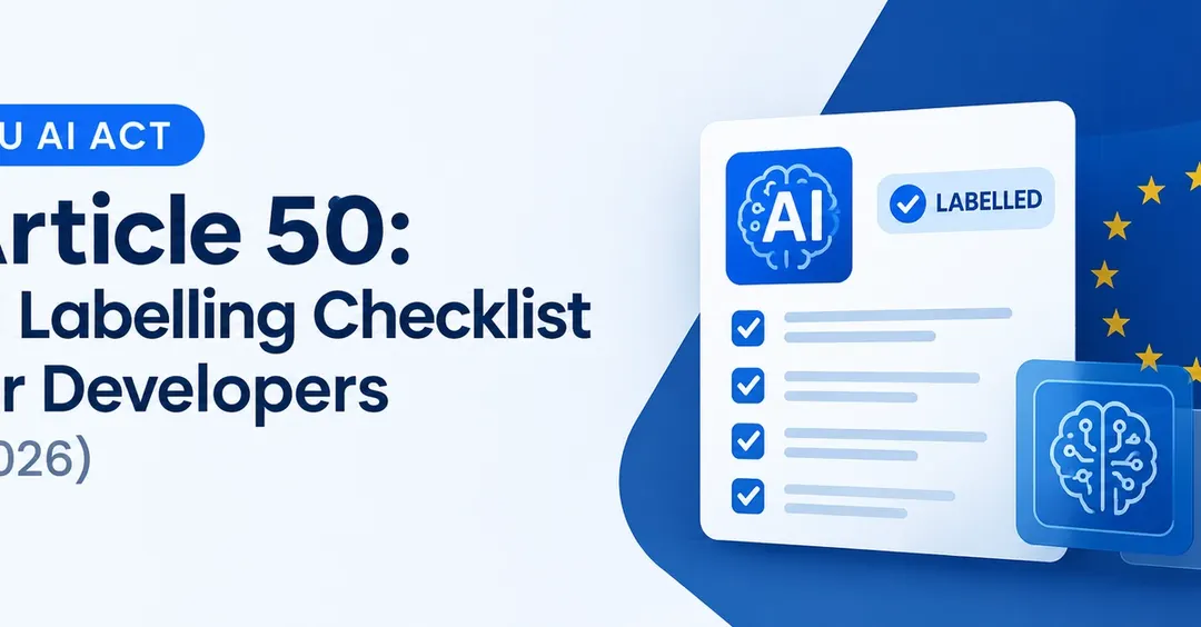 Статья 50 AI Act: чек-лист маркировки ИИ для разработчиков