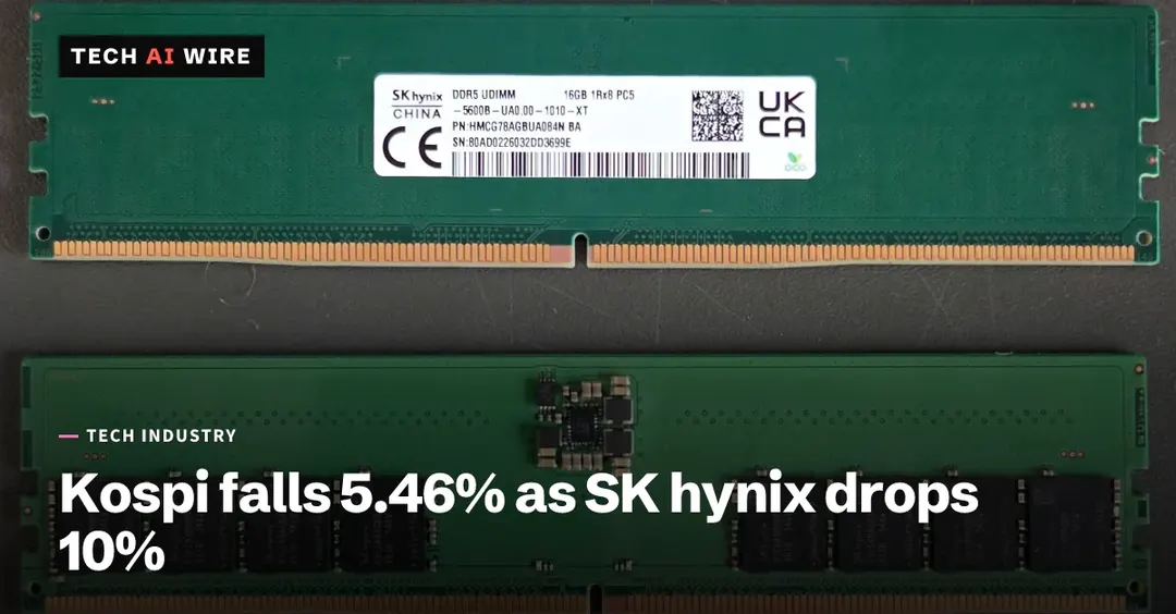 Kospi упал на 5,46%: SK hynix потеряла 10% на опасениях по чипам