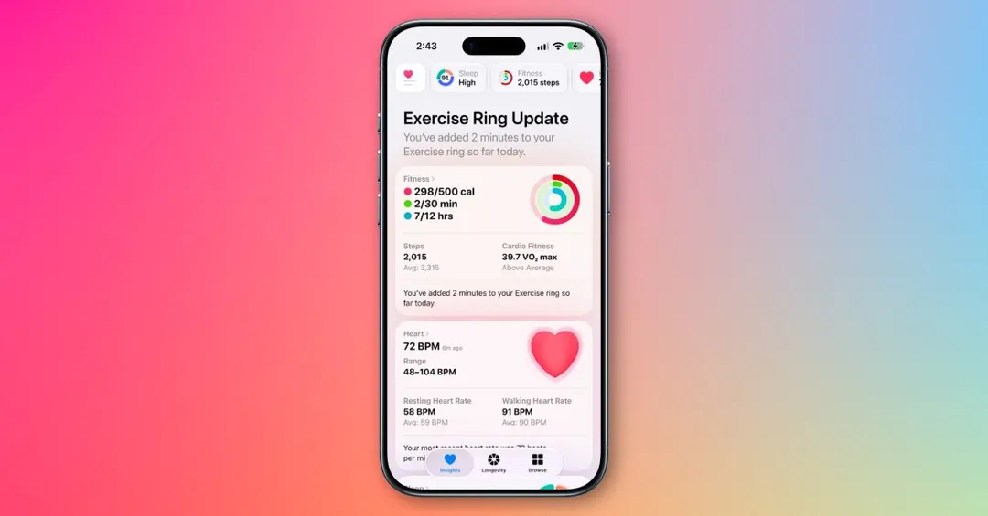 iOS 27.2 beta 4 лишилась обновлённого приложения Health