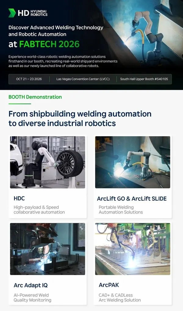 HD Hyundai выходит на верфи США со сварочными роботами ArcLift