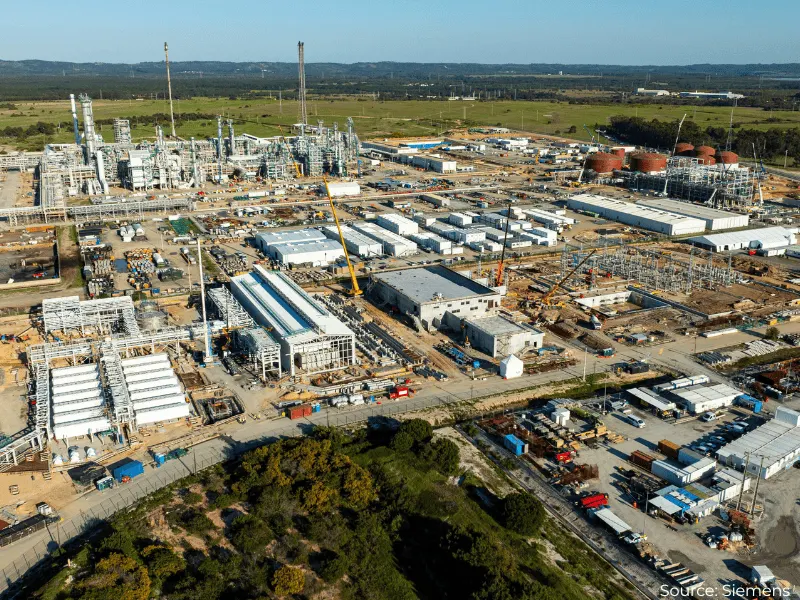 Siemens оцифрует крупнейший завод зелёного водорода Galp в Португалии