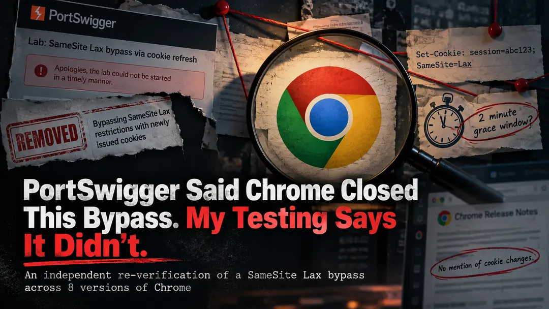 Chrome 150 не убрал 120-секундное окно SameSite Lax, показал тест