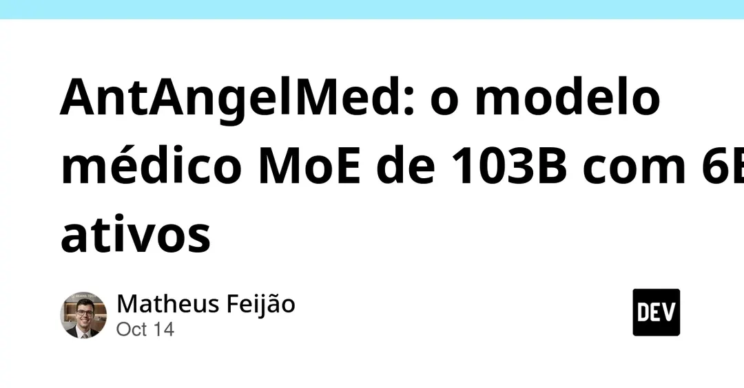 AntAngelMed: открытая медицинская MoE-модель на 103B с 6,1B активных параметров