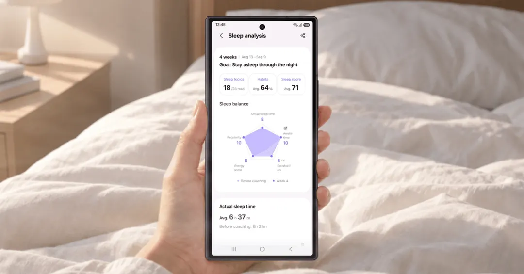 Samsung Health получила Sleep Coach, Running Coach и сканирование еды