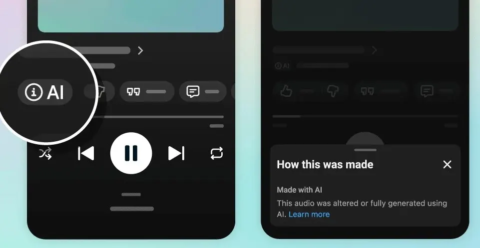 YouTube Music начал помечать треки, созданные с помощью ИИ