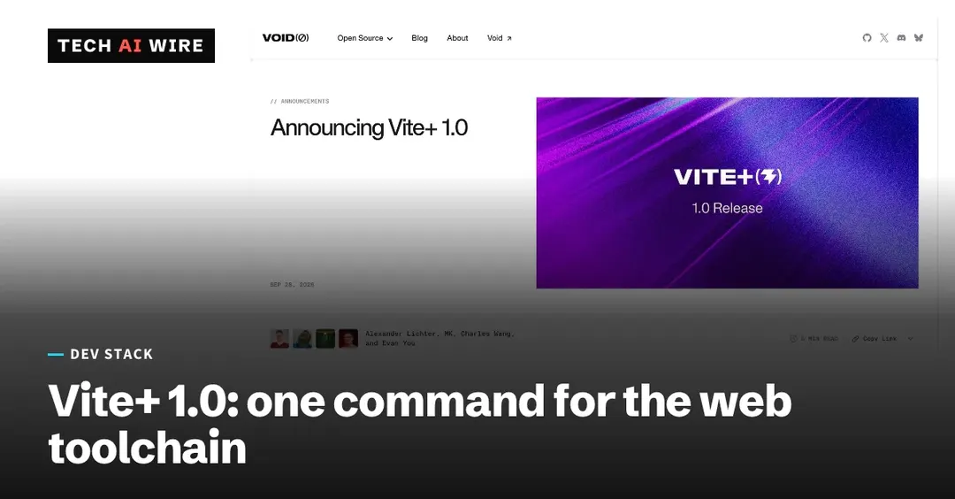 Vite+ 1.0: единая команда vp для всей веб-разработки