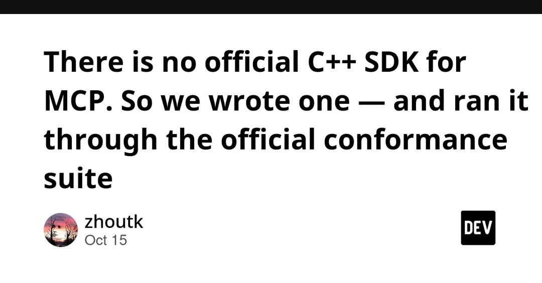 Для MCP выпустили неофициальный C++ SDK с поддержкой спецификации 2026 года