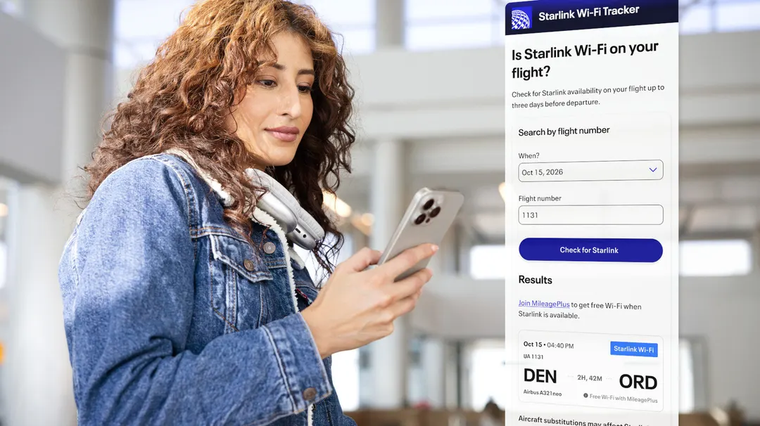 United запустила трекер рейсов со Starlink Wi-Fi