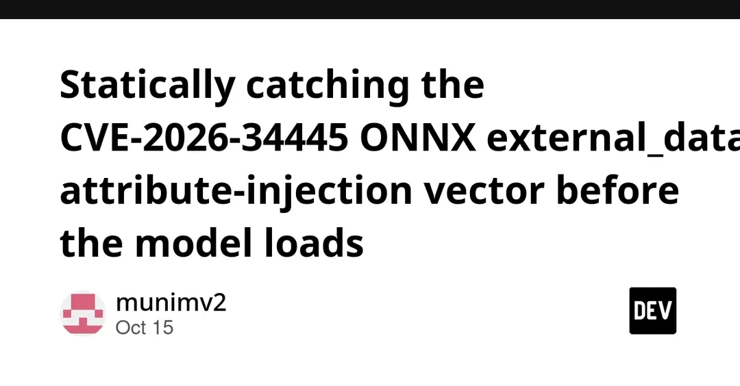 CVE-2026-34445: в ONNX до 1.21.0 нашли инъекцию атрибутов через external_data