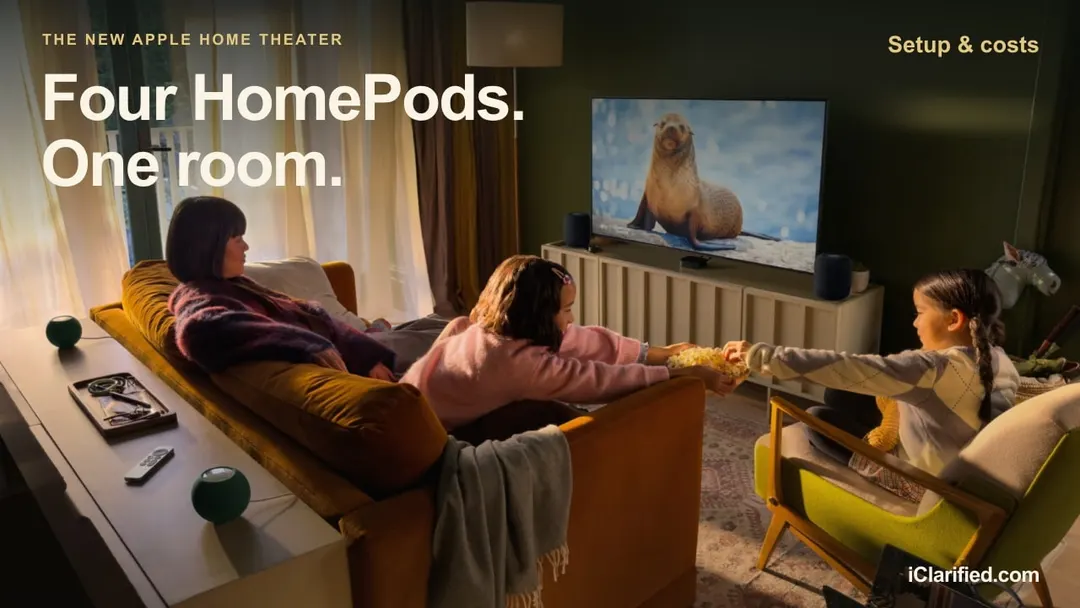 Apple раскрыла требования и цены для surround-схемы из четырёх HomePod