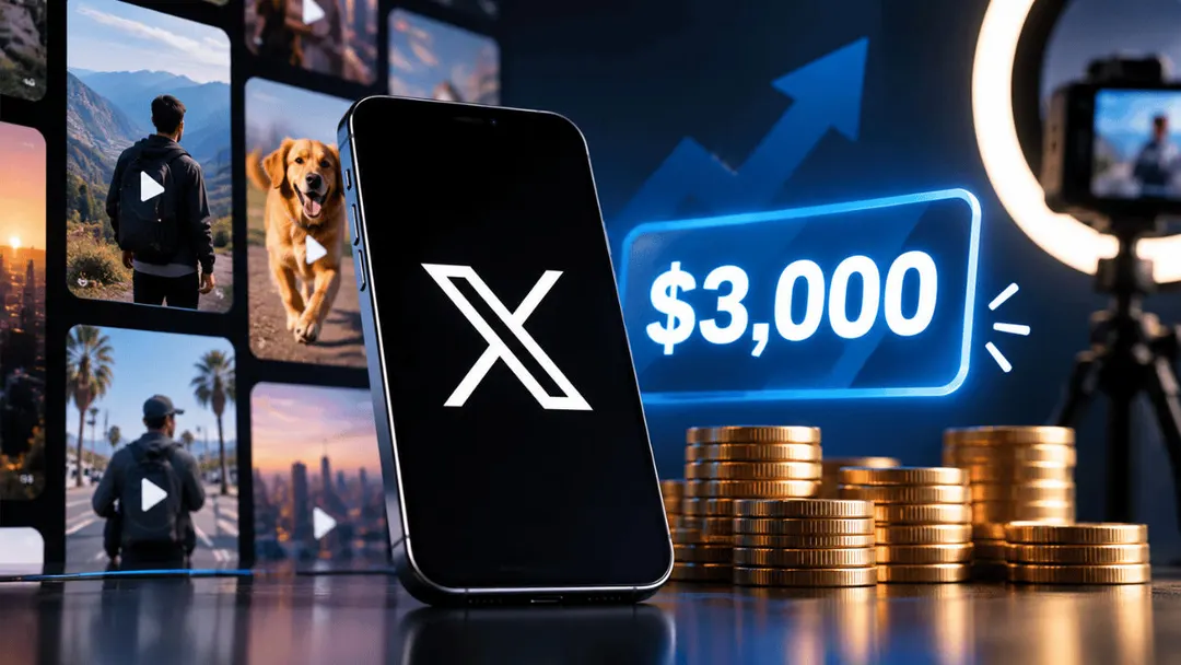X тестирует бонус $3000 за 15 оригинальных видео за 30 дней