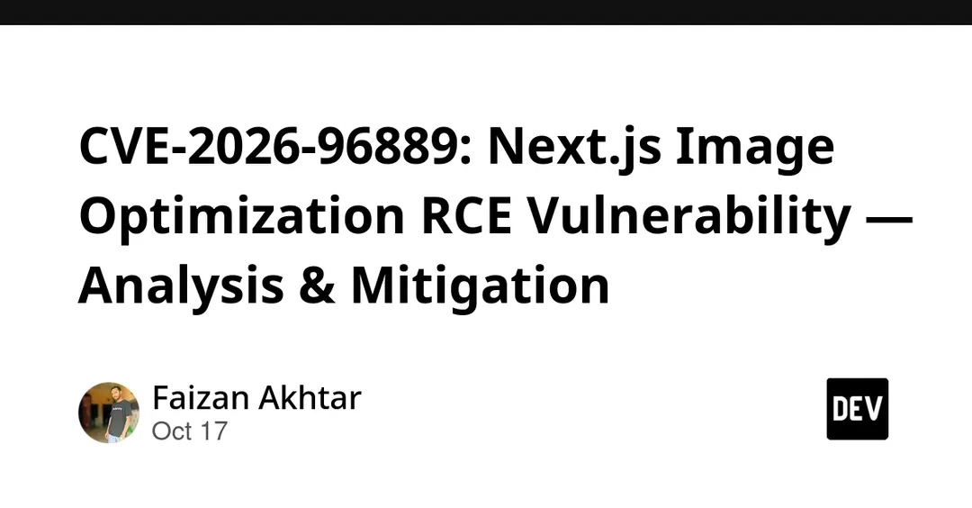 CVE-2026-96889: критическая RCE в оптимизации изображений Next.js