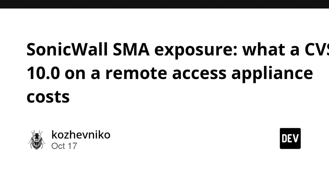 SonicWall SMA 1000: критическая уязвимость CVSS 10.0 уже эксплуатируется