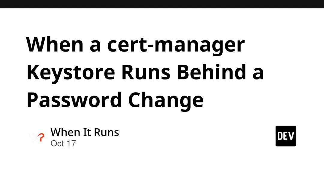 cert-manager не обновляет пароль keystore до перевыпуска сертификата