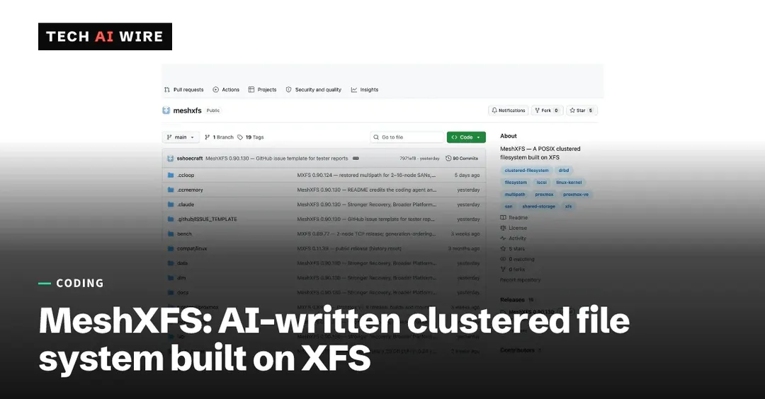 MeshXFS: кластерная файловая система на базе XFS, написанная ИИ