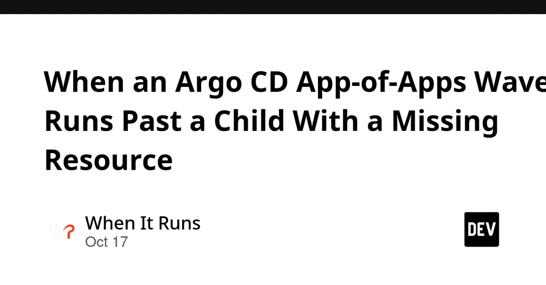 Argo CD 3.5.3 пропускает волну app-of-apps при отсутствующем ресурсе