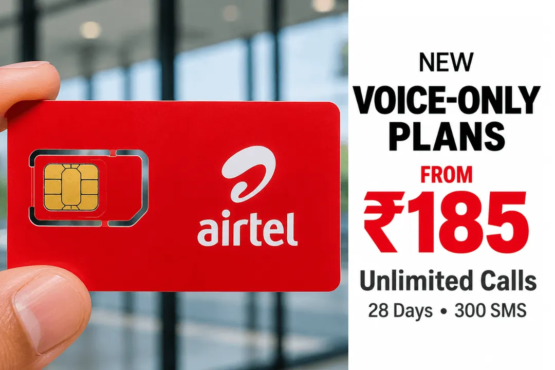 Airtel первой запустила тарифы только с голосом и SMS по новым правилам TRAI