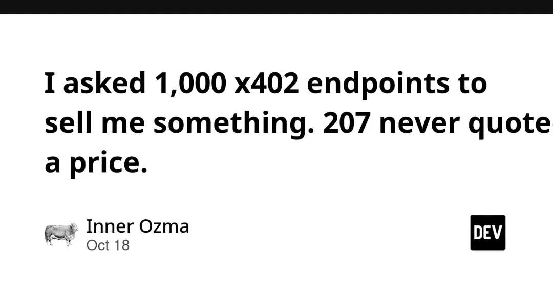 Аудит 1000 эндпоинтов x402: 207 не назвали цену