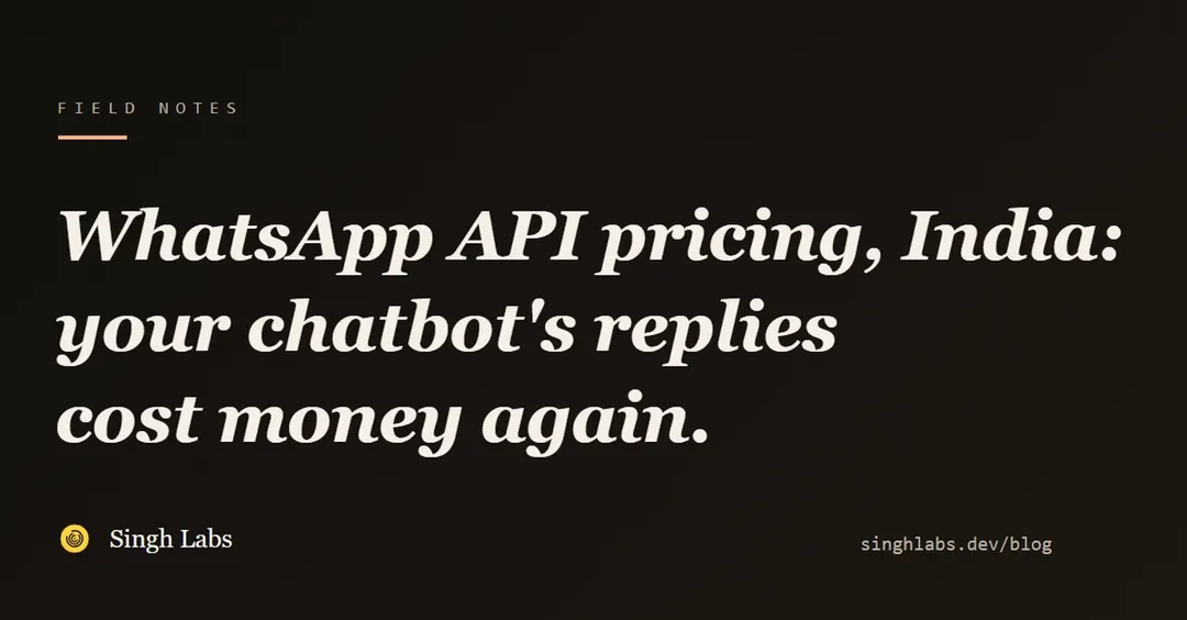 Meta с 1 октября снова берёт плату за ответы ботов в WhatsApp Business API в Индии