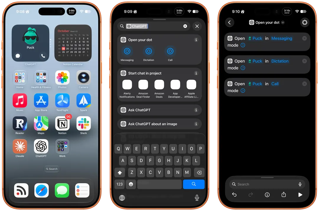 ChatGPT Dots получили виджет и действия в Shortcuts на iOS