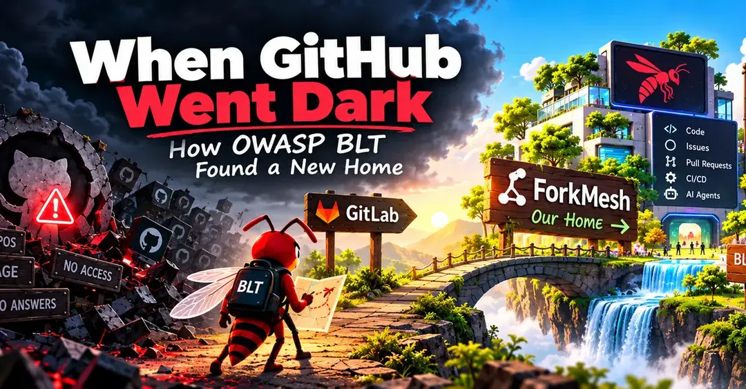 OWASP BLT потеряла 50+ репозиториев на GitHub и переехала на собственный форж