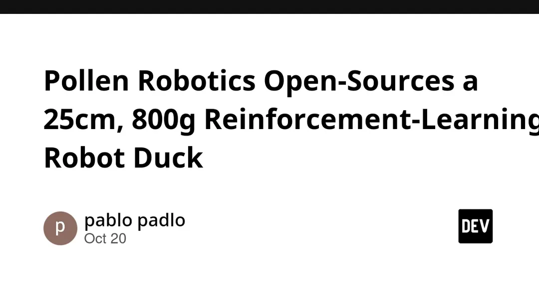 Pollen Robotics открыла код робота-утки Microduck с обучением через RL