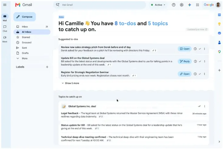 Gmail AI Inbox вышел на платные аккаунты Workspace без отключения для админов