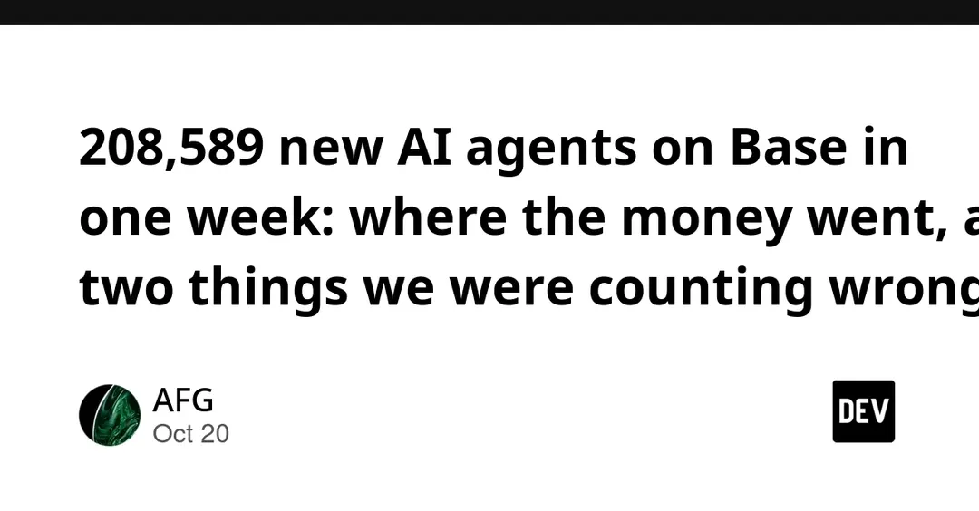 На Base за неделю зарегистрировали 208 589 ИИ-агентов