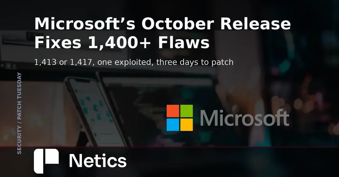 Октябрьский Patch Tuesday Microsoft закрыл более 1400 уязвимостей