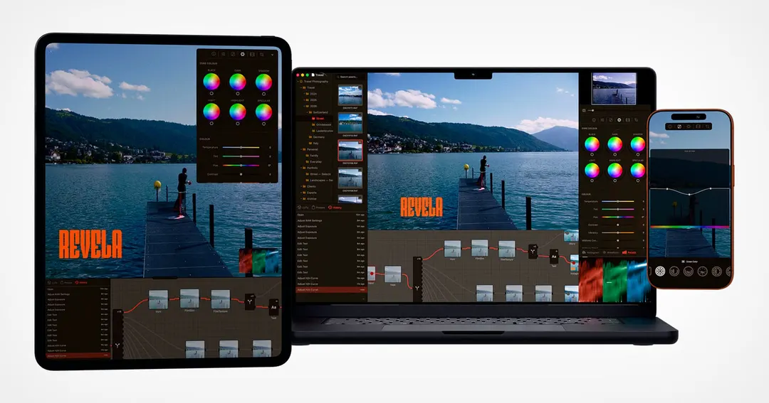 Pearla Revela — редактор RAW-фото и видео с единым графом нод для Mac