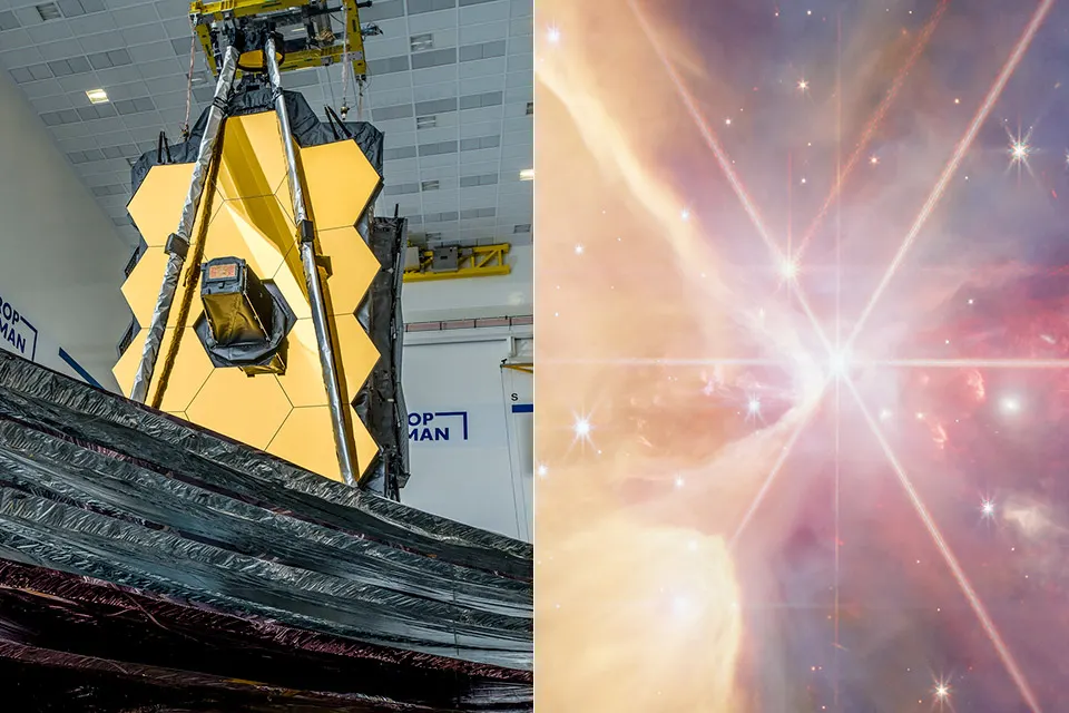 JWST показал пересекающиеся джеты и «золотую полость» в NGC 7129