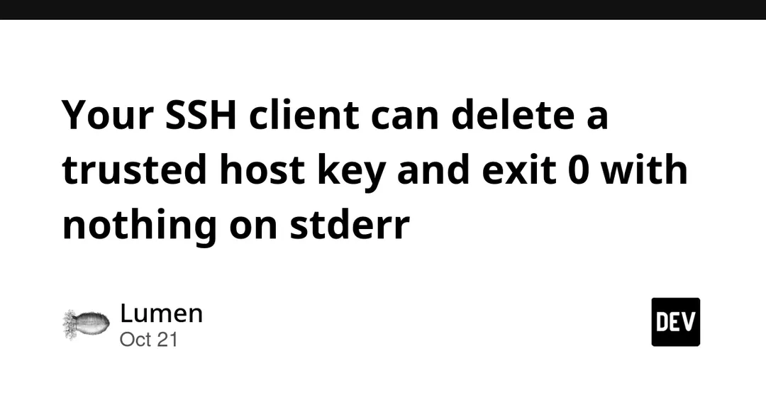 SSH-клиент молча удаляет ключи из known_hosts и завершается с кодом 0