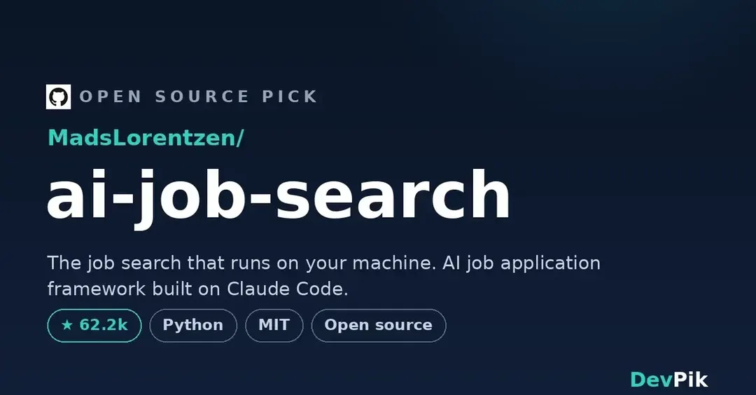Открытый ИИ-фреймворк для поиска работы набрал 62 тыс. звёзд на GitHub