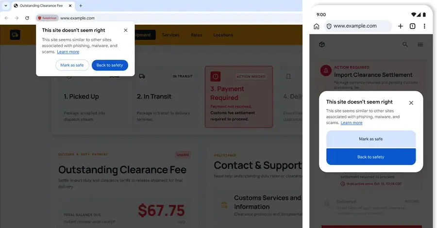 Chrome добавил предупреждения о ClickFix при Enhanced Protection