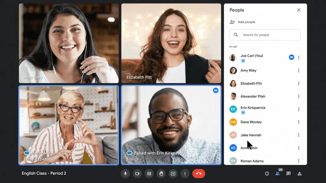 Google Meet переносит парные плитки на Android и iOS