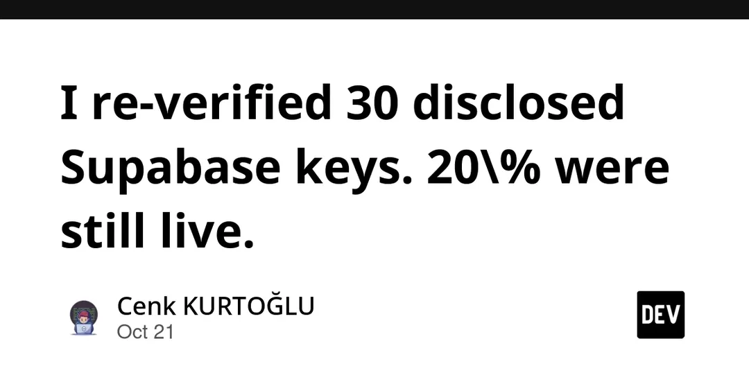 Аудит: 20% раскрытых ключей Supabase остались активными