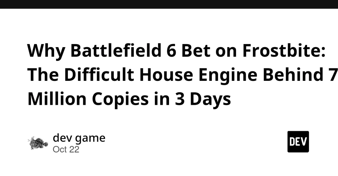 Battlefield 6 на Frostbite: 7 млн копий за три дня и Portal на Godot
