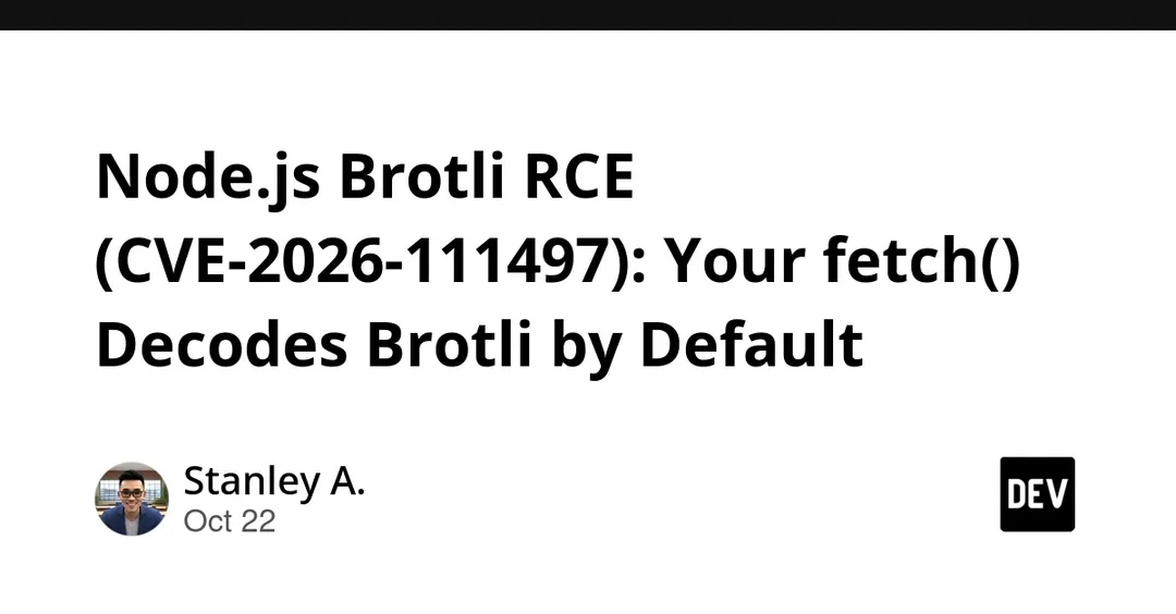 Node.js закрыла RCE в Brotli-декодере (CVE-2026-111497)