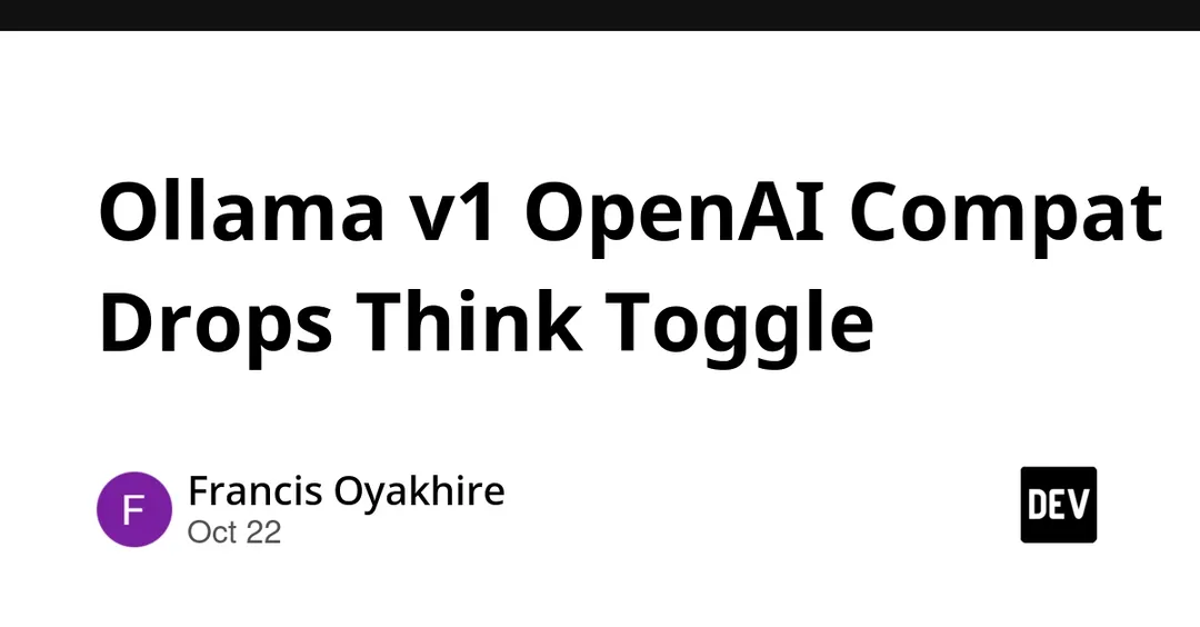Ollama в OpenAI-совместимом /v1 игнорирует флаг think: false